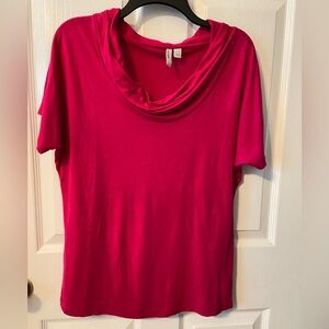 Old Navy cow neck dark pink top size small